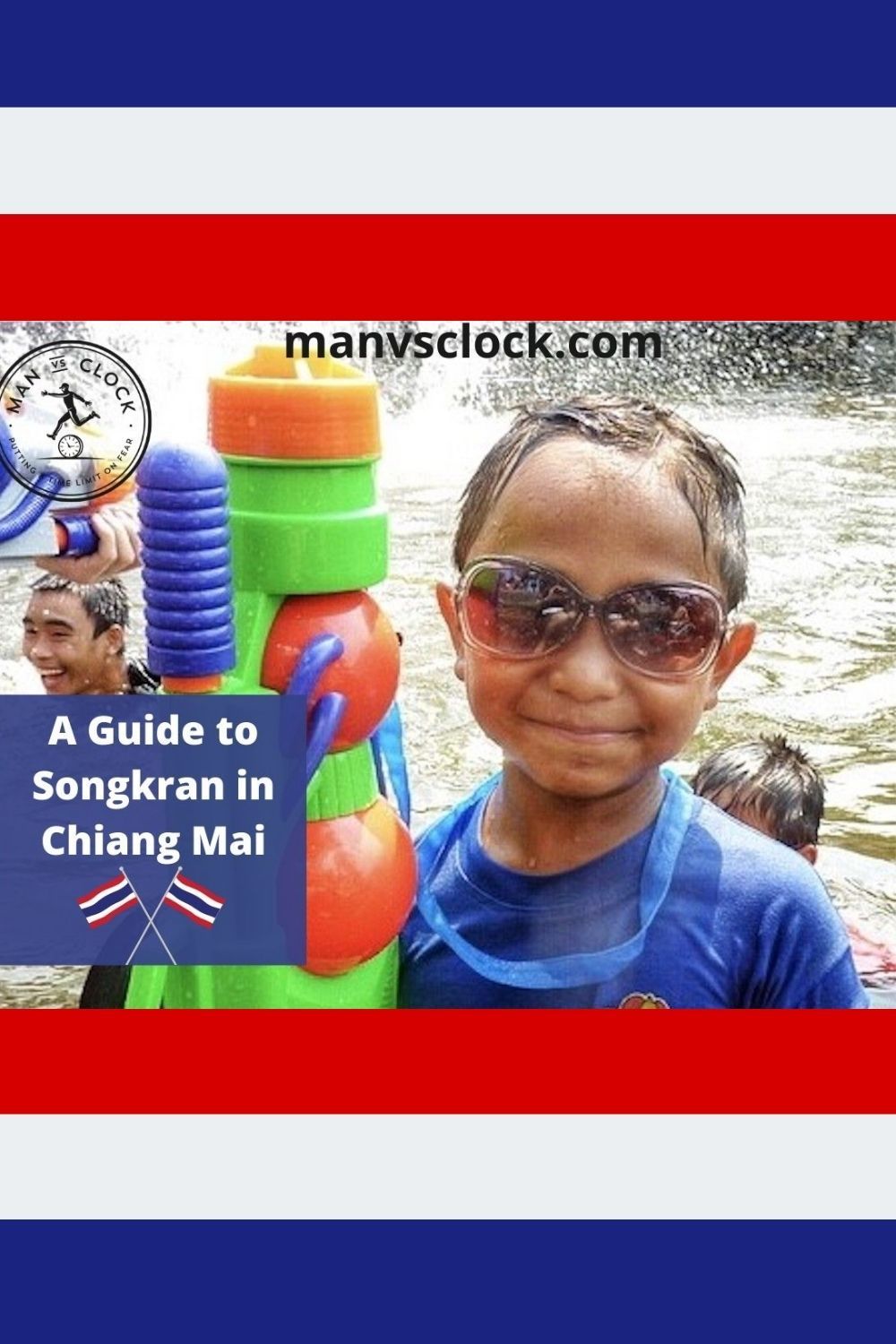 A young boy smiles at a water festival