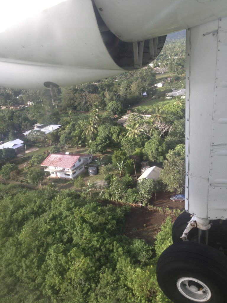 seven minute domestic flight Tonga