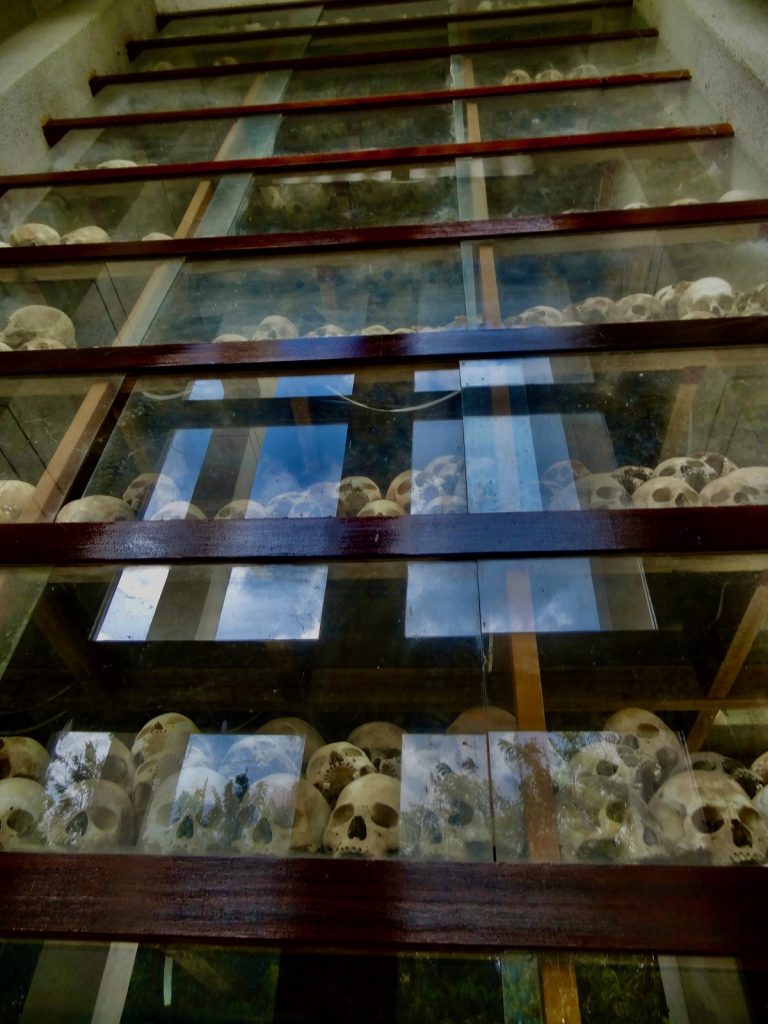 Skulls of Cambodian genocide victims