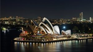 Sydney Opera House at night does not qualify for unusual things to do in Sydney, but climbing it does!