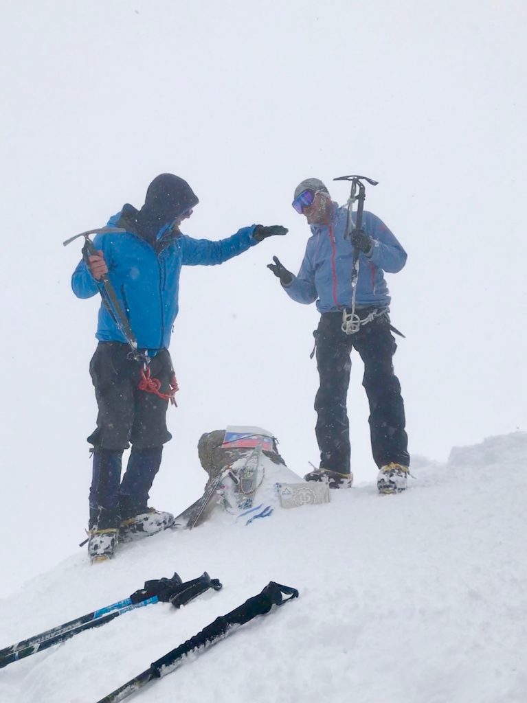 High five on Mount Elbrus