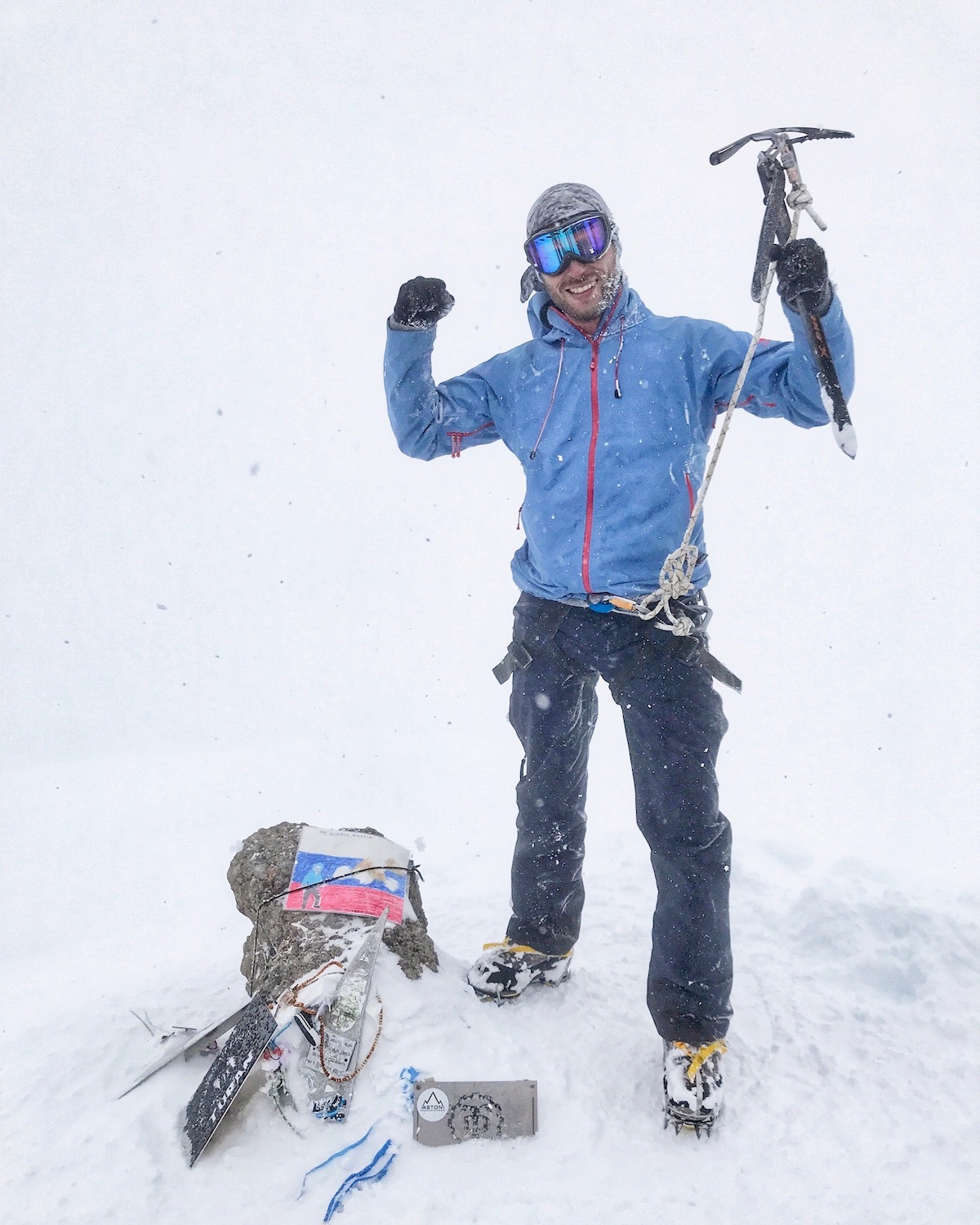 The summit of Mount Elbrus, Russia.