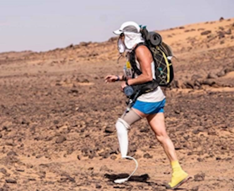Amy Palmiero, first female amputee to complete the Marathon Des Sables