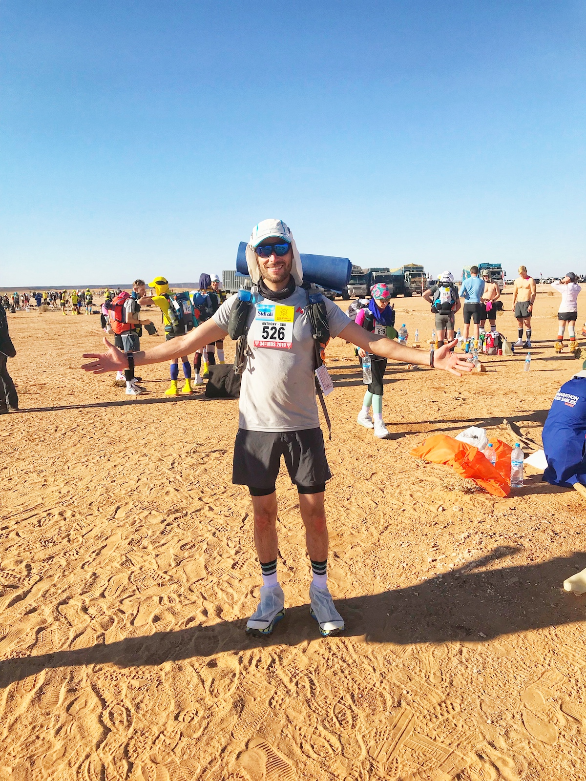 Ultrarunner in desert.