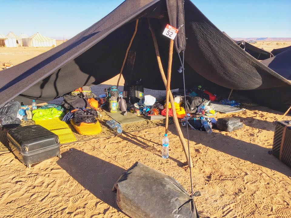 Setting up at Marathon des Sables