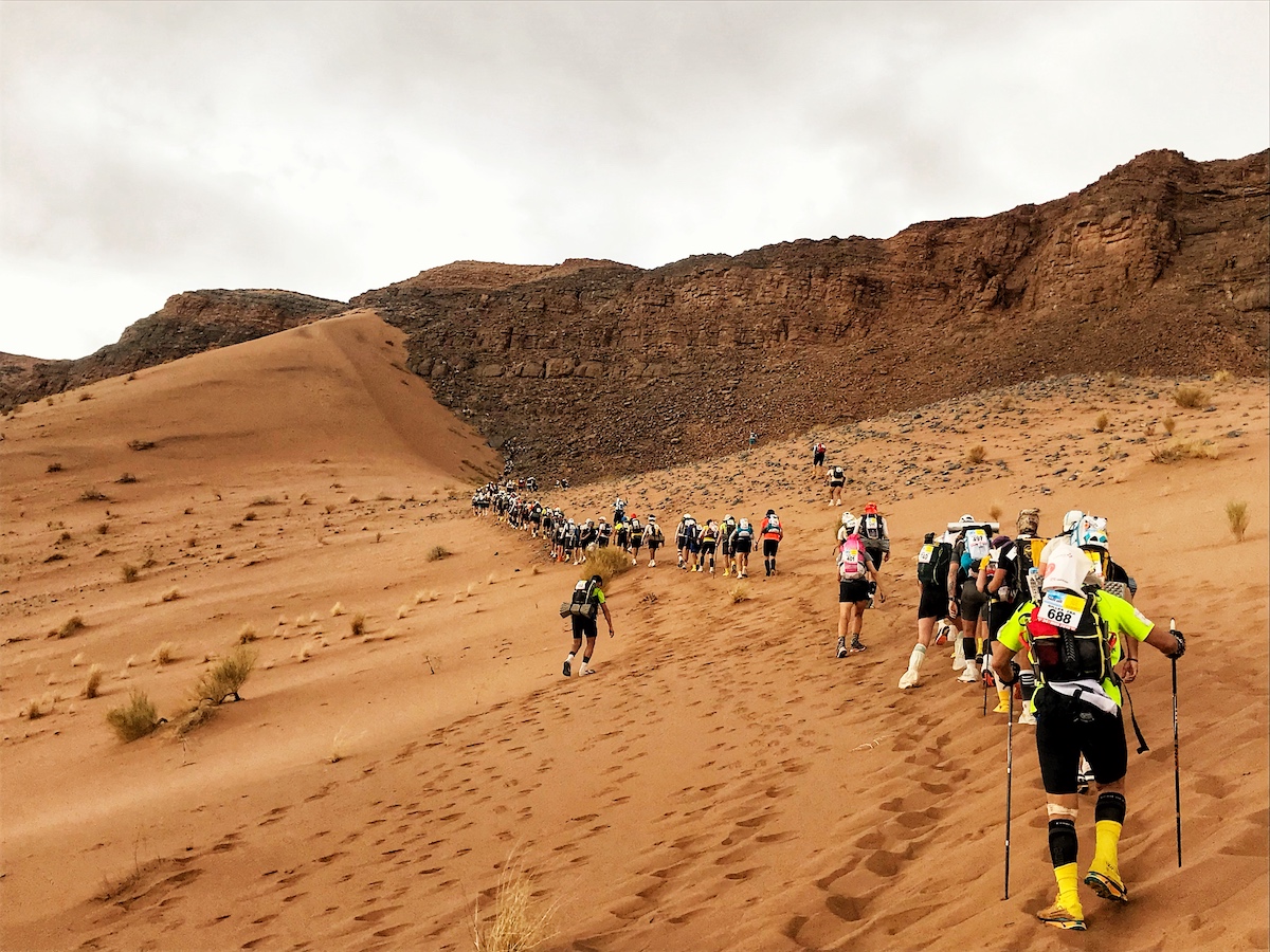 A queue during Marathon des Sables