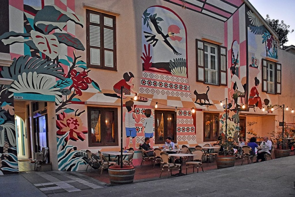 Beautiful wall mural on Armenian Street in Lviv, Ukraine