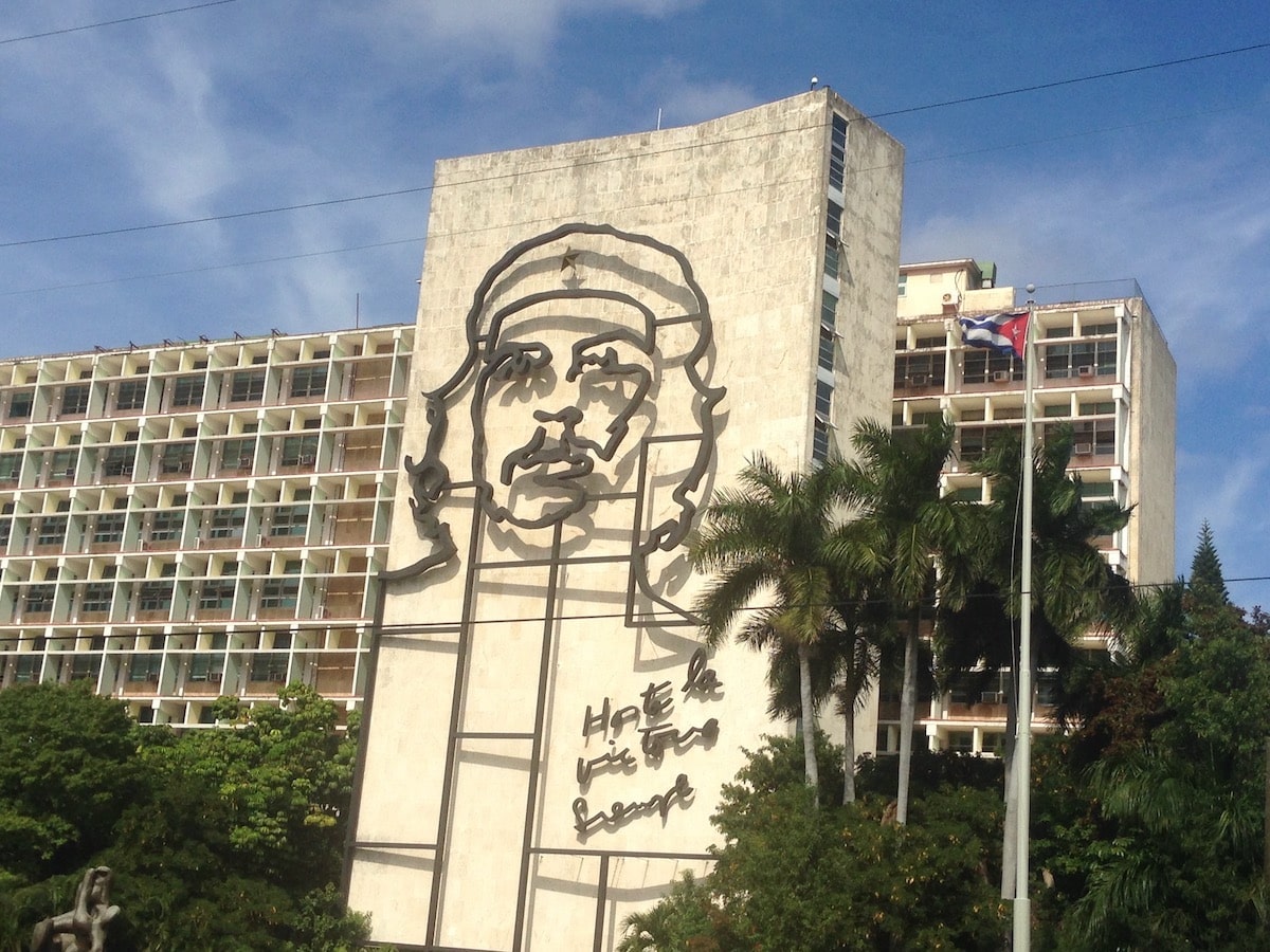 Che Guevara mural in Revolution Square, Havana, Cuba