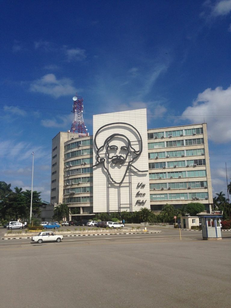 Fidel Castro mural in Revolution Square, Havana, Cuba