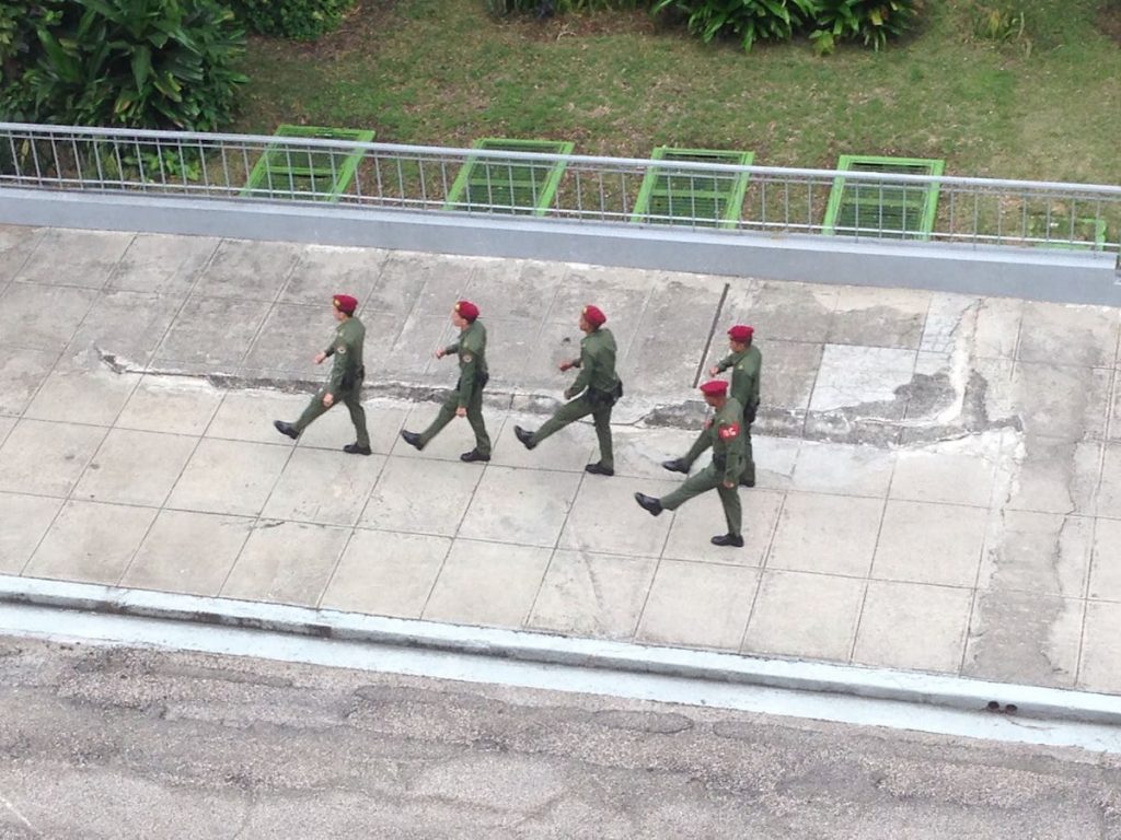 Change of the guard at Havana revolution museum, Cuba