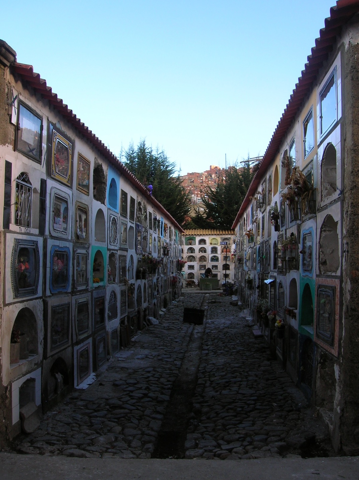 Stacked tombs in an elaborate, decorative cemeterey in La Paz, Bolivia