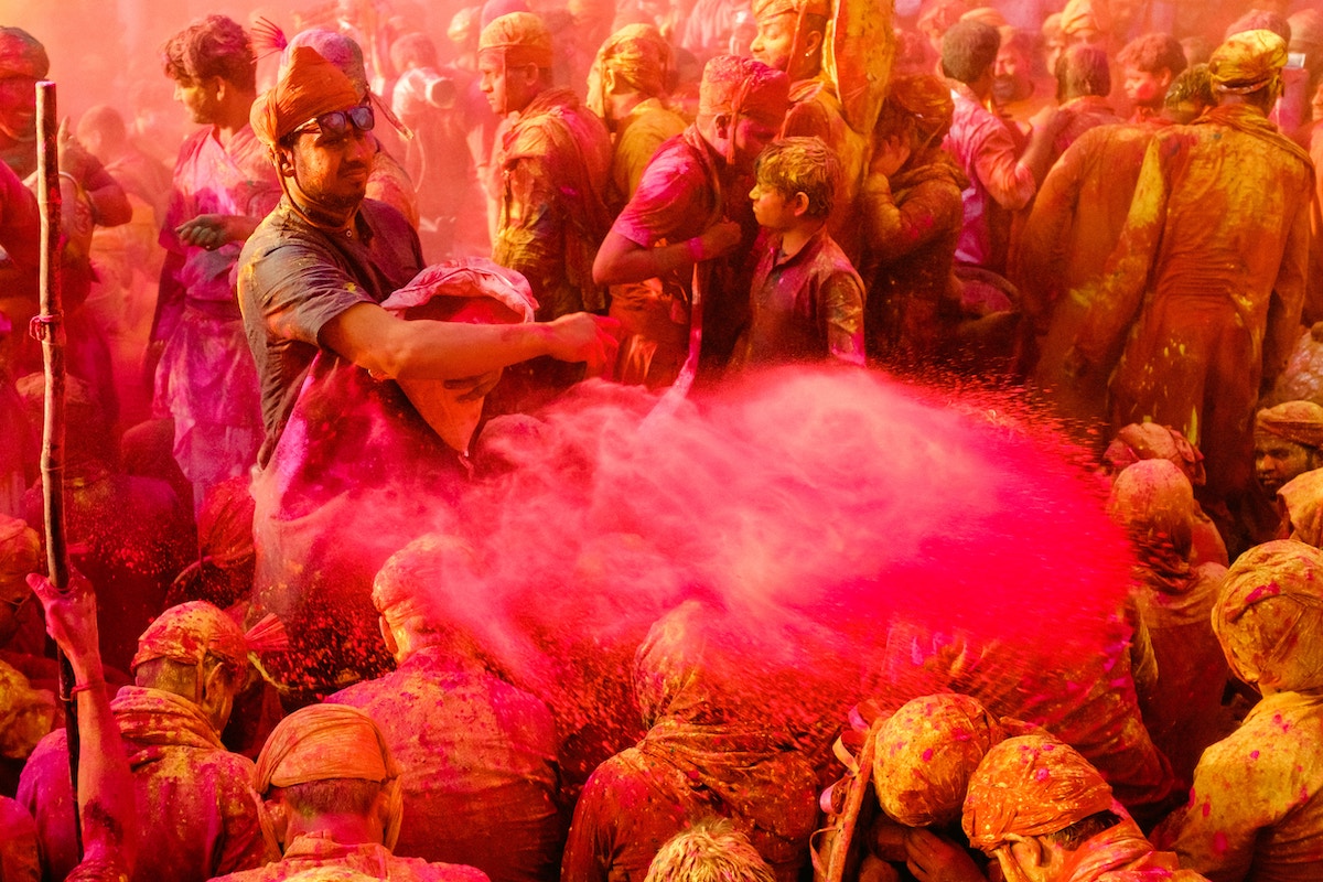 Mathura and Holika Dahan Holi Procession