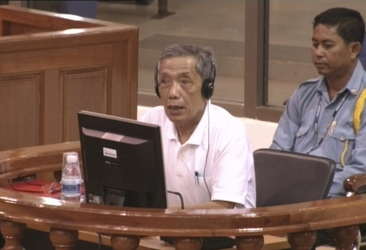 The Accused Mr Kaing Guek Eav AKA "Duch" testifying before the Extraordinary Chambers in the Courts of Cambodia