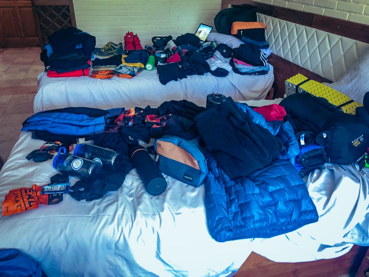 Packing list of items for climbing Puncak Jaya