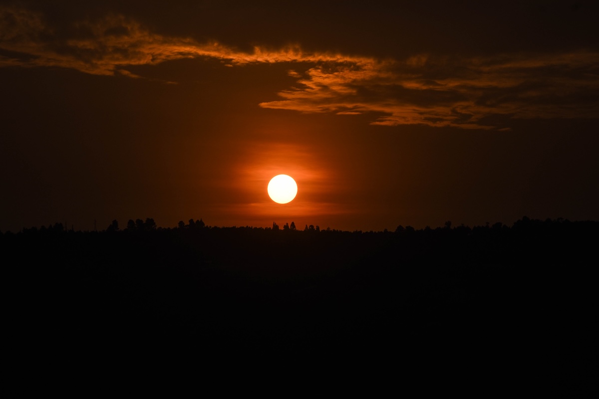 Sunset at Rebero, outside of Kigali in Rwanda