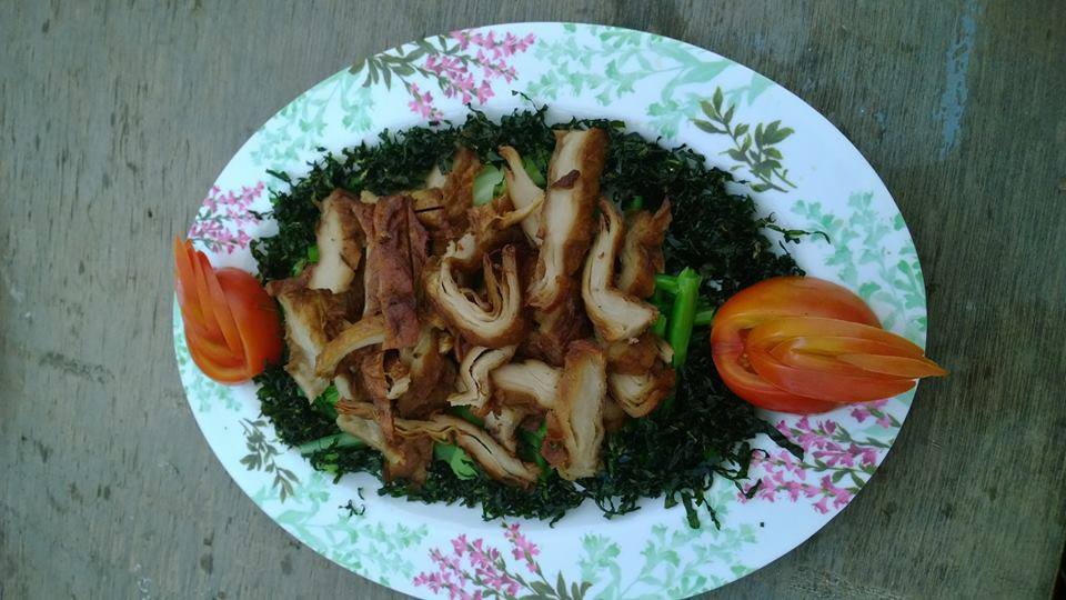 Seitan vegetarian meal in Vientiane, Laos
