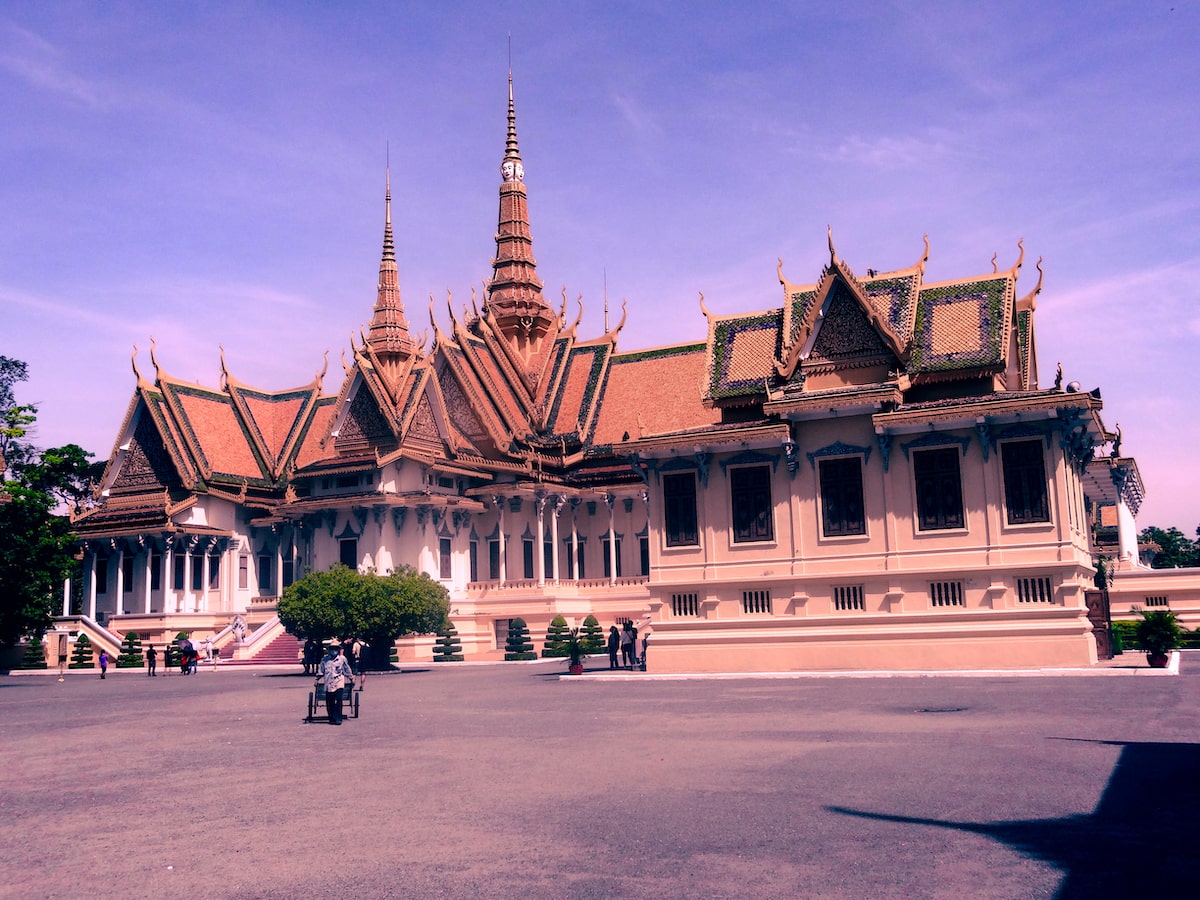 A stunning temple made of Italian marble and silver in Phnom Penh, Cambodia.