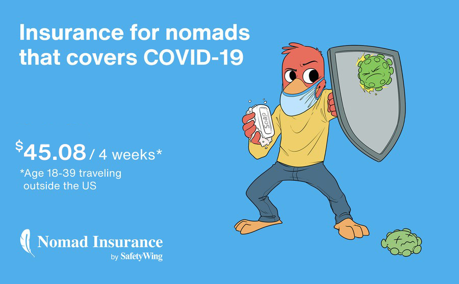 Insurance for nomads that covers Covid-19 Coronavirus 