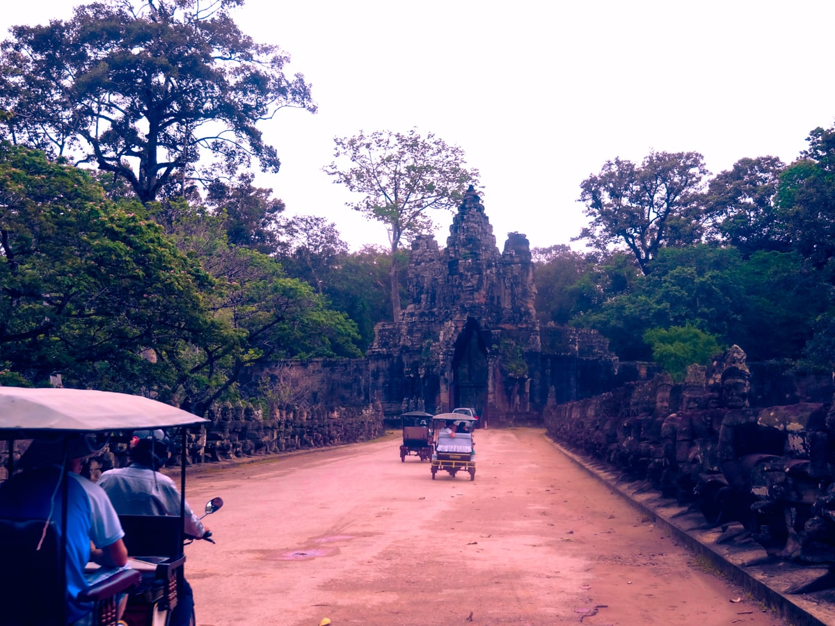 Entrance to Angkow Wat in Siem Reap, Cambodia 