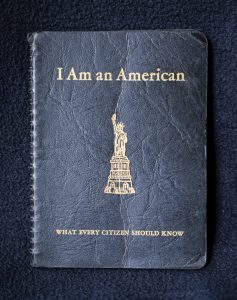 Passport with the statue of liberty on it