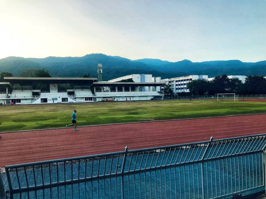 The running track where I got my last 5k PR, Chiang Mai University Running Track.