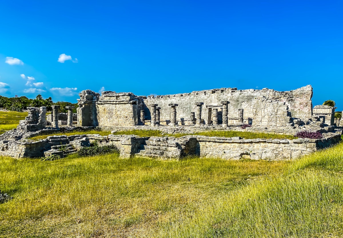 Remains of an ancient building in Tulum.